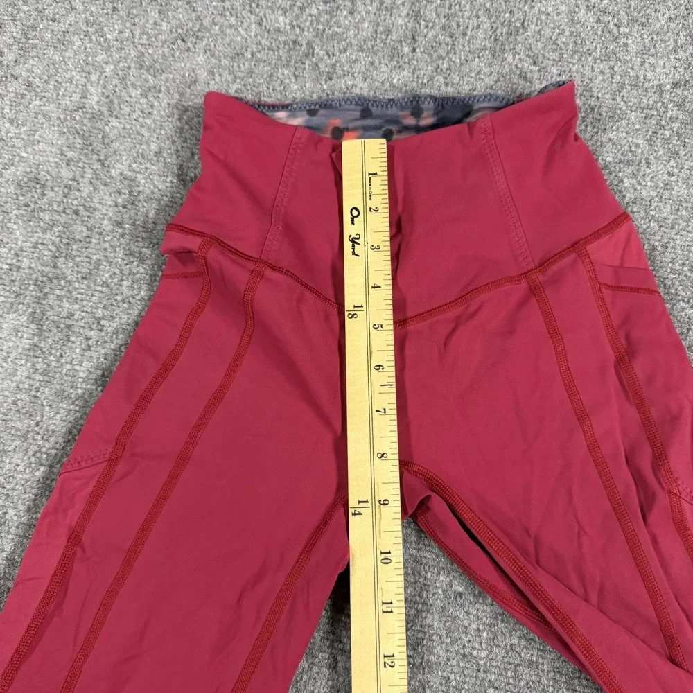 Lululemon Leggings Womens 2 Red Crop 23